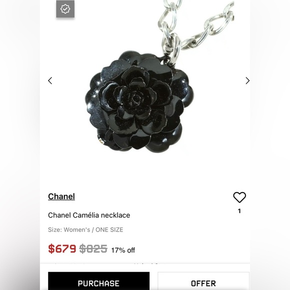 A Single Black Rose Pendant Necklace - Picture 4 of 7